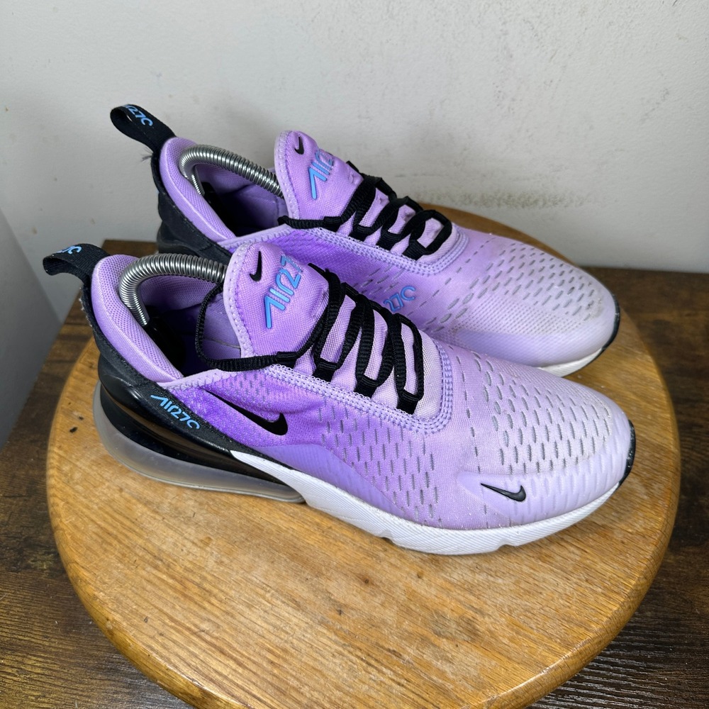 Nike Air Max 270 Purple Black Womens Running Shoes DZ5206-500 Sz 9.5